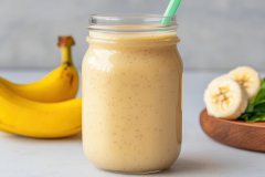 creamy banana smoothie with refreshing taste, perfect for healthy snack